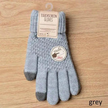 将图片加载到图库查看器，Classic Knitted Fingerless Winter  Unisex Outdoor Gloves For Men Women Retro Soft Unisex Stretch Elastic Warm Half Finger Cycling Gloves
