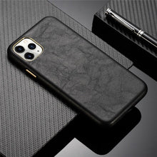 Load image into Gallery viewer, Classic Leather Case Compatible with iPhone Slim Leather Protective Case Midnight Green Luxury Genuine Leather Cover For iPhone 14 Pro 13 12 11 Pro Max X XS XR 7 8 Plus Case Vintage Leather Business Men Iphone Case
