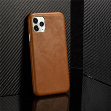 Load image into Gallery viewer, Classic Leather Case Compatible with iPhone Slim Leather Protective Case Midnight Green Luxury Genuine Leather Cover For iPhone 14 Pro 13 12 11 Pro Max X XS XR 7 8 Plus Case Vintage Leather Business Men Iphone Case
