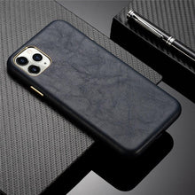 Load image into Gallery viewer, Classic Leather Case Compatible with iPhone Slim Leather Protective Case Midnight Green Luxury Genuine Leather Cover For iPhone 14 Pro 13 12 11 Pro Max X XS XR 7 8 Plus Case Vintage Leather Business Men Iphone Case
