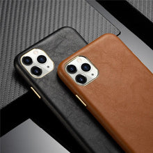 Load image into Gallery viewer, Classic Leather Case Compatible with iPhone Slim Leather Protective Case Midnight Green Luxury Genuine Leather Cover For iPhone 14 Pro 13 12 11 Pro Max X XS XR 7 8 Plus Case Vintage Leather Business Men Iphone Case
