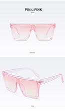 Load image into Gallery viewer, Classic Male Big Black Sunglasses For Men &amp; Women New Fashionable Design New Mirror Pink Square  Oversize Square Sunglasses for Women Men
