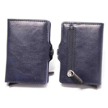 Load image into Gallery viewer, Classic Multifunction Automatic Aluminum Alloy Leather Credit Card Holder Retro New Pop-Up Card Ejector Business Wallets For Men
