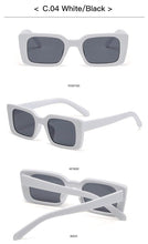Load image into Gallery viewer, Classic New Rectangle Shape Sunglasses For Women Rectangle Sunglasses for Women 90’s Vintage Shades Square Thick Frame Glasses Luxury Design New Small Square  Eyewear Decent Shades

