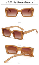Load image into Gallery viewer, Classic New Rectangle Shape Sunglasses For Women Rectangle Sunglasses for Women 90’s Vintage Shades Square Thick Frame Glasses Luxury Design New Small Square  Eyewear Decent Shades

