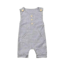 Load image into Gallery viewer, Classic Newborn Baby Boy/Girl Cute One-piece Striped Sleeveless Romper Casual Buttons Jumpsuit For Kids
