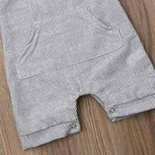 Load image into Gallery viewer, Classic Newborn Baby Boy/Girl Cute One-piece Striped Sleeveless Romper Casual Buttons Jumpsuit For Kids
