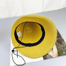 将图片加载到图库查看器，Classic Style Straw Hat Women Foldable Traveling Summer Women's Big Sun Hat Vintage Design Wide Side Straw Hat Female Summer Beach Hat Holiday Party Cap 56-58CM
