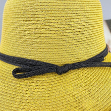 将图片加载到图库查看器，Classic Style Straw Hat Women Foldable Traveling Summer Women's Big Sun Hat Vintage Design Wide Side Straw Hat Female Summer Beach Hat Holiday Party Cap 56-58CM
