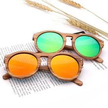 Load image into Gallery viewer, Classic Style Wood Retro Style Sunglasses For Men And Women Sunglasses Stylish New Frames  Round Shape Sunglasses Frame Round Polarized
