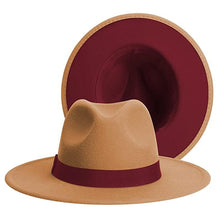 Load image into Gallery viewer, Classic Wide Brim Fedora Hat Men Women Two Colors Fedora Hats Cowboy Hat White Blue Belt Beautiful Design Soft Unisex Party Formal Hat 56-58CM
