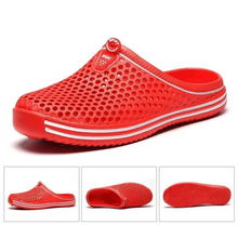 将图片加载到图库查看器，Classic Women Shoes Beach Closed Toe Slippers Unisex Hollow Out Casual Couple Flip Flops Garden Clogs  Non-slide Men And Women Slippers
