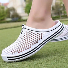 将图片加载到图库查看器，Classic Women Shoes Beach Closed Toe Slippers Unisex Hollow Out Casual Couple Flip Flops Garden Clogs  Non-slide Men And Women Slippers

