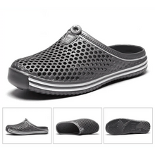 将图片加载到图库查看器，Classic Women Shoes Beach Closed Toe Slippers Unisex Hollow Out Casual Couple Flip Flops Garden Clogs  Non-slide Men And Women Slippers
