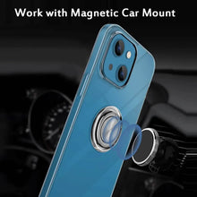 Load image into Gallery viewer, Clear Phone Case iPhone 14 Transparent Anti-Scratch with Ring Kickstand
