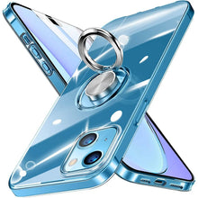 Load image into Gallery viewer, Clear Phone Case iPhone 14 Transparent Anti-Scratch with Ring Kickstand

