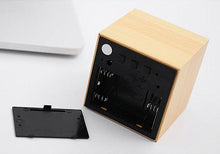 Load image into Gallery viewer, Clocks LED Wooden Alarm Clock Watch Wooden Wood Clock New Version LED Alarm Digital Desk Clock Adjustable Brightness, Alarm Time, Displays Time Date Temperature  Table Voice Control Digital Wood Electronic Desktop Table
