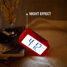 Load image into Gallery viewer, Clocks LED Wooden Alarm Clock Watch Wooden Wood Clock New Version LED Alarm Digital Desk Clock Adjustable Brightness, Alarm Time, Displays Time Date Temperature  Table Voice Control Digital Wood Electronic Desktop Table
