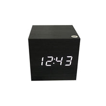 Load image into Gallery viewer, Clocks LED Wooden Alarm Clock Watch Wooden Wood Clock New Version LED Alarm Digital Desk Clock Adjustable Brightness, Alarm Time, Displays Time Date Temperature  Table Voice Control Digital Wood Electronic Desktop Table
