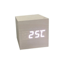 Load image into Gallery viewer, Clocks LED Wooden Alarm Clock Watch Wooden Wood Clock New Version LED Alarm Digital Desk Clock Adjustable Brightness, Alarm Time, Displays Time Date Temperature  Table Voice Control Digital Wood Electronic Desktop Table
