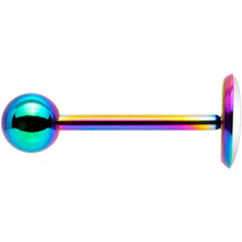 将图片加载到图库查看器，Custom Teal Personalized Name Rainbow Barbell Tongue Ring
