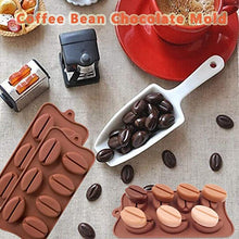 Load image into Gallery viewer, Coffee Beans Chocolate Mold Mini Candy Ice Candy Making Mold Baking Mold Cake Decorating Coffee Bean Cake Mould Soap Baking Mold Fondant Pudding Jelly Chocolate
