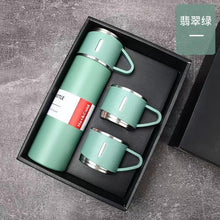 Load image into Gallery viewer, Coffee Thermos 500ml Water Bottle Portable Thermal Travel Sports Mug In-Car Insulated Cup Stainless Steel Vacuum Flasks Double Layer Stainless Steel Vacuum Flask Set with 3 Cups Including Lid
