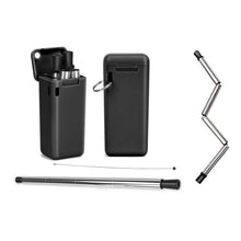 Load image into Gallery viewer, Collapsible, Portable, And Reusable Stainless Steel Drinking Straw With Case
