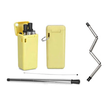 Load image into Gallery viewer, Collapsible, Portable, And Reusable Stainless Steel Drinking Straw With Case
