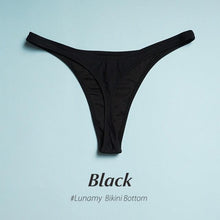 将图片加载到图库查看器，Colorful Bikini Thong Swimwear Women Swimsuit Top And Bottoms T-Back Brazilian Swimming Women's Strappy Triangle Bikini Sets High Cut Cheeky Thong Bottom Swimsuits
