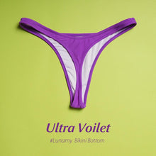 将图片加载到图库查看器，Colorful Bikini Thong Swimwear Women Swimsuit Top And Bottoms T-Back Brazilian Swimming Women's Strappy Triangle Bikini Sets High Cut Cheeky Thong Bottom Swimsuits
