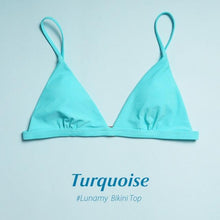 将图片加载到图库查看器，Colorful Bikini Thong Swimwear Women Swimsuit Top And Bottoms T-Back Brazilian Swimming Women's Strappy Triangle Bikini Sets High Cut Cheeky Thong Bottom Swimsuits
