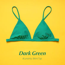 将图片加载到图库查看器，Colorful Bikini Thong Swimwear Women Swimsuit Top And Bottoms T-Back Brazilian Swimming Women's Strappy Triangle Bikini Sets High Cut Cheeky Thong Bottom Swimsuits
