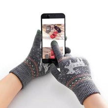Load image into Gallery viewer, Colorful Christmas Deer Printed Warm Autumn Winter Comfortable Gloves For Men Women Cute Unisex Stylish Design Soft Full Finger Gloves
