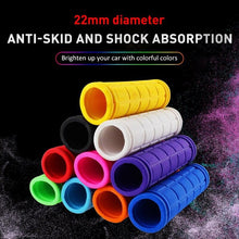 Load image into Gallery viewer, Colorful Cycling Handlebar Cover Bicycle Scooter Handle Bar Rubber Soft Durable Non-Slip End Grip Mountain Road Bicycle Handlebar Grips Specialized Replacement Bike Grips For Beach Scooter Mountain Bicycle
