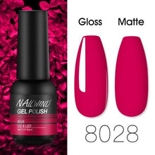 将图片加载到图库查看器，Colorful Glossy Gel Nail Polish 8ml Modern Permanent UV LED Nails Gel Luxury Fashion For Women and Girls Shine Design
