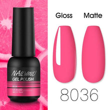 将图片加载到图库查看器，Colorful Glossy Gel Nail Polish 8ml Modern Permanent UV LED Nails Gel Luxury Fashion For Women and Girls Shine Design
