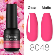 将图片加载到图库查看器，Colorful Glossy Gel Nail Polish 8ml Modern Permanent UV LED Nails Gel Luxury Fashion For Women and Girls Shine Design
