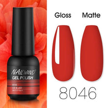 将图片加载到图库查看器，Colorful Glossy Gel Nail Polish 8ml Modern Permanent UV LED Nails Gel Luxury Fashion For Women and Girls Shine Design
