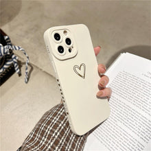 Load image into Gallery viewer, Colorful Love Heart Phone Case For iPhone 12 13 Pro Max 14 Pro Candy Color Soft Silicone Back Cover Shockproof Anti-Fingerprint Phone Case Lovely Gift For Women
