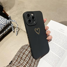 Load image into Gallery viewer, Colorful Love Heart Phone Case For iPhone 12 13 Pro Max 14 Pro Candy Color Soft Silicone Back Cover Shockproof Anti-Fingerprint Phone Case Lovely Gift For Women
