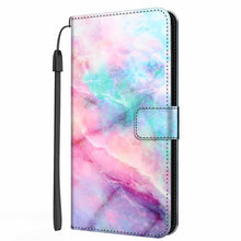 Load image into Gallery viewer, Colorful Marble Flip Leather Case For iPhone 11 12 13 Pro Max Cover iPhone12 Mini iphone12 iphone13 13pro Wallet Stand Marble Phone Covers Marble Flip Leather Phone Case Magnetic Kickstand Protective Cover
