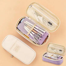 Load image into Gallery viewer, Colorful Pencil Organizer Pouch Pen Holder School Supplies Portable Travel Simple Storage Box Easy Grip Handle
