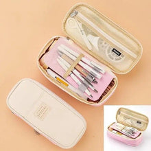 Load image into Gallery viewer, Colorful Pencil Organizer Pouch Pen Holder School Supplies Portable Travel Simple Storage Box Easy Grip Handle
