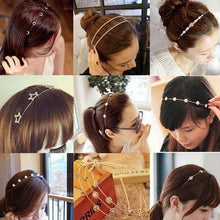 Load image into Gallery viewer, Colorful Rhinestone Flower Leaf Hair Hoop Headband Hairband for Women Girls Bezel Hair Band Hair Accessories Flower and Leaves Crown Hair Band for Bride and Bridesmaids
