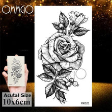 Load image into Gallery viewer, Colorful Tribal Tattoo Feather Temporary Tattoos Custom Waterproof Modern Tatoos Luxury Design
