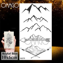 Load image into Gallery viewer, Colorful Tribal Tattoo Feather Temporary Tattoos Custom Waterproof Modern Tatoos Luxury Design

