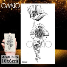 Load image into Gallery viewer, Colorful Tribal Tattoo Feather Temporary Tattoos Custom Waterproof Modern Tatoos Luxury Design
