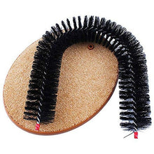 将图片加载到图库查看器，Comfortable Arch Cats Massager Pet Cat Itching Grooming Supplies Round Fleece Base Kitten Toy Scratching Device Brush For Cat Arch Self Grooming and Massaging Brush Toy Pet Scratcher Pads Hair Cleaner
