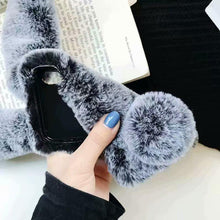 Load image into Gallery viewer, Comfortable Bunny Funny Women Phone Cover For iPhone 12 mini 11 Pro Max Hairy Cute Rabbit Animal Case For iPhone XS MAX XR Soft Lightweight Phone Cover Girl Gifts
